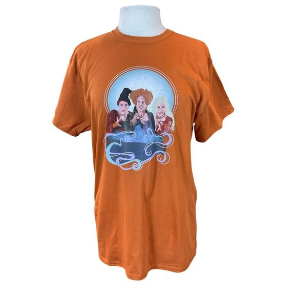 Hocus Pocus 2 Orange Graphic Tee Short Sleeve Movie Crew Wrap Gift Med - Picture 1 of 7